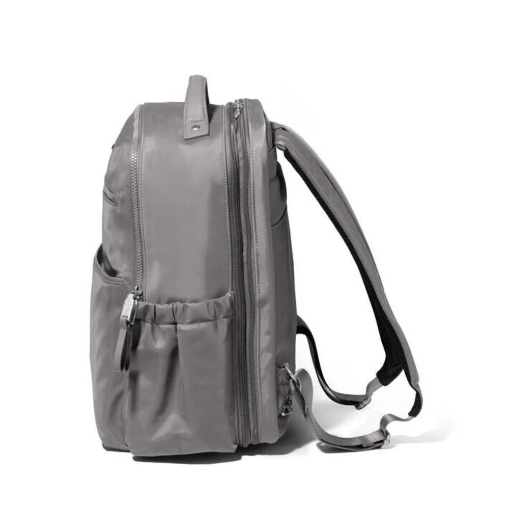 Baggallini Tribeca Bag Unisex Gray Twill Expandable 16